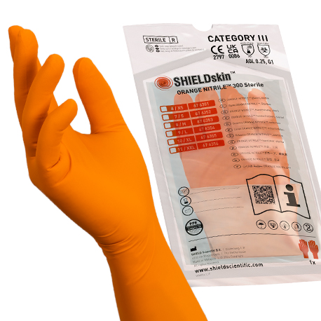 SHIELDskin™ ORANGE NITRILE™ 300 Sterile