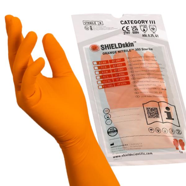 SHIELDskin™ ORANGE NITRILE™ 300 Sterile